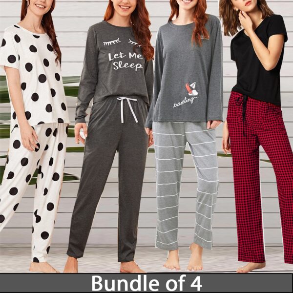 Smylee Night Out Wholesale ladies T Shirt And Pant Catalog - textiledeal.in