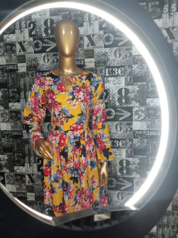 yellow floral frocks