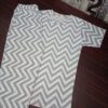 Grey Zig Zag Print Kids Night Dress