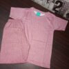 Pink Texture Kids Night Dress