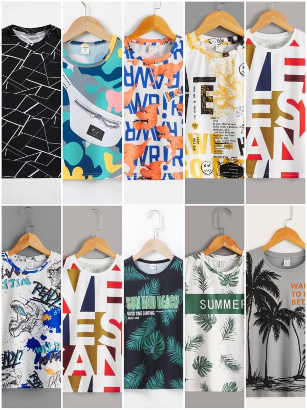 US Shipment Pack Of 3 Random Branded Boys T-tshirts