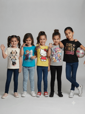Pack of 5 Random Branded T-Shirts For Girls