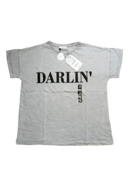Zara Girls T-shirts Crop Style In Grey Colour
