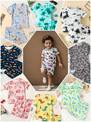 Pack Of 3 Random Printed Kids Nekar Suit