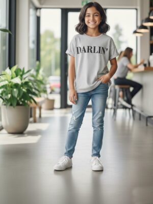 Zara Girls T-shirts Crop Style In Grey Colour