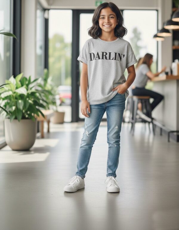 2026/01/1003051714.jpg Zara Girls T-shirts Crop Style In Grey Colour